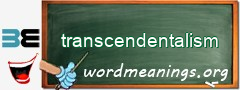 WordMeaning blackboard for transcendentalism